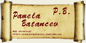 Pamela Batančev vizit kartica